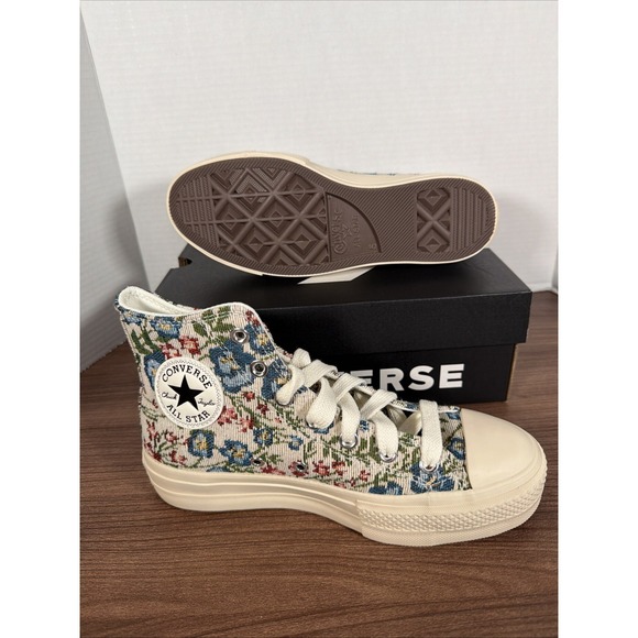 Converse Womens Sneakers Chuck Taylor Lift Platform Floral Tapestry A11992C Sz7W - Picture 5 of 7